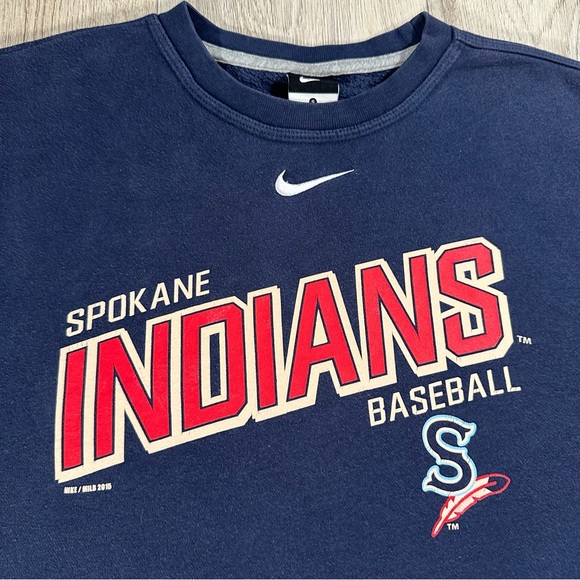 Y2K Spokane Indians MLB Nike Centre Swoosh Sweatshirt Size Small - Picture 4 of 8